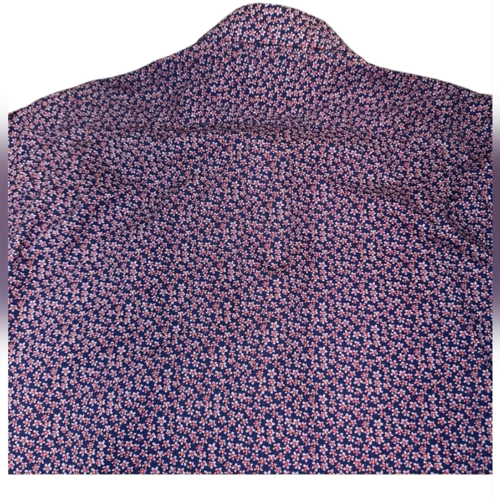 Cigar Couture Casual Button Down Long Sleeve Red/Blue Floral Shirt Mens Large - Picture 12 of 12